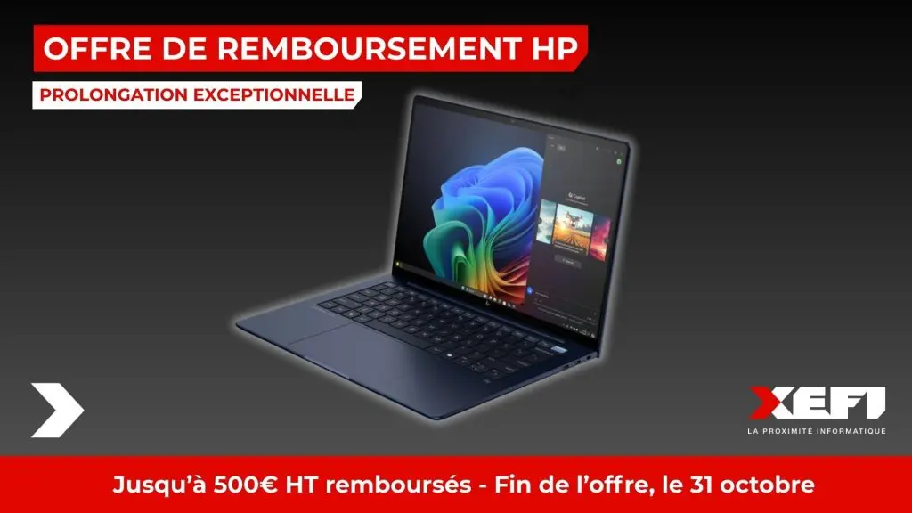 Offre de remboursement exceptionnelle sur tous les PC HP Elite*